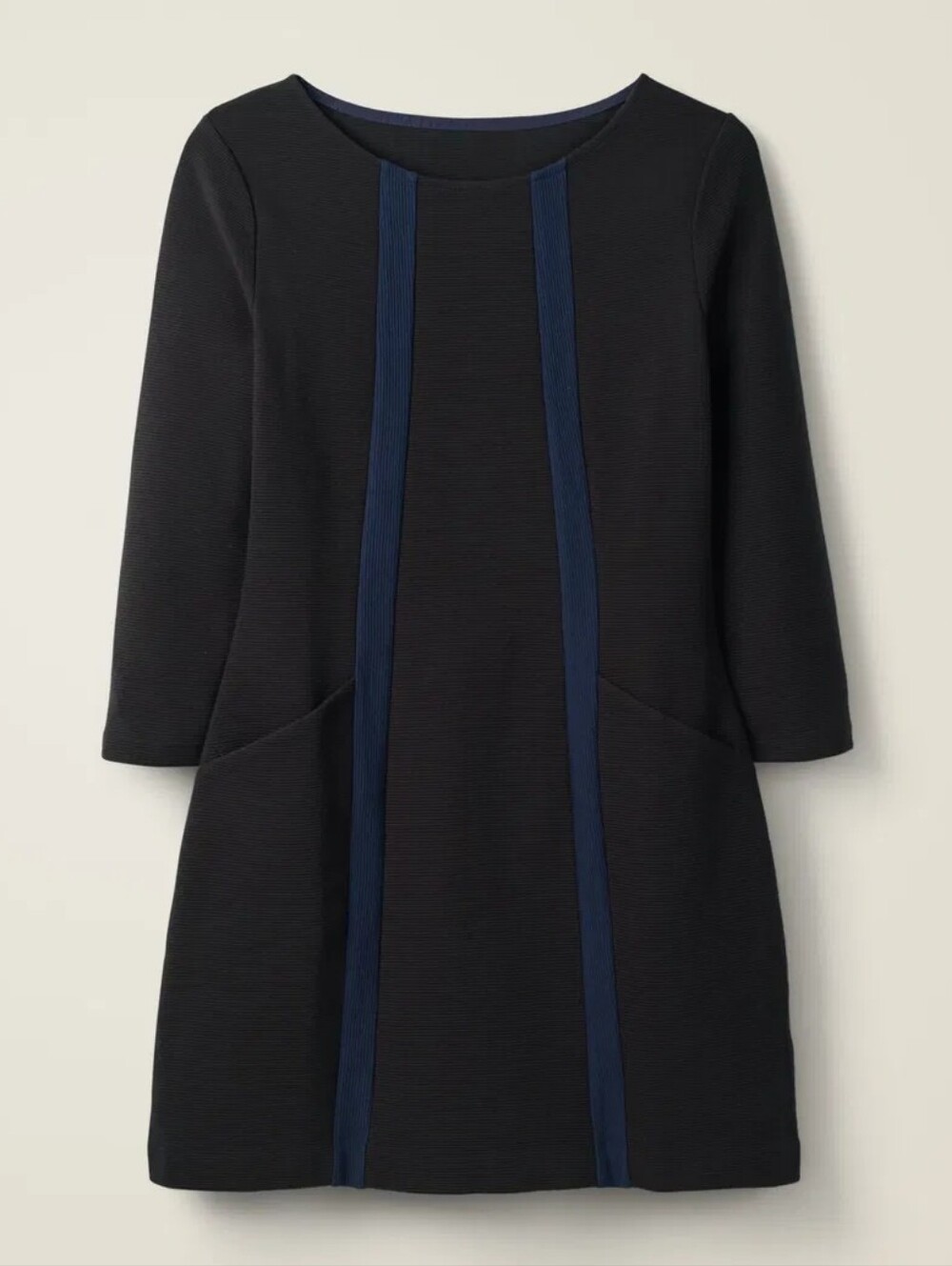 BODEN Anita Ottoman Tunic, Black / Blue, Pockets, Size 10 - Picture 2 of 12